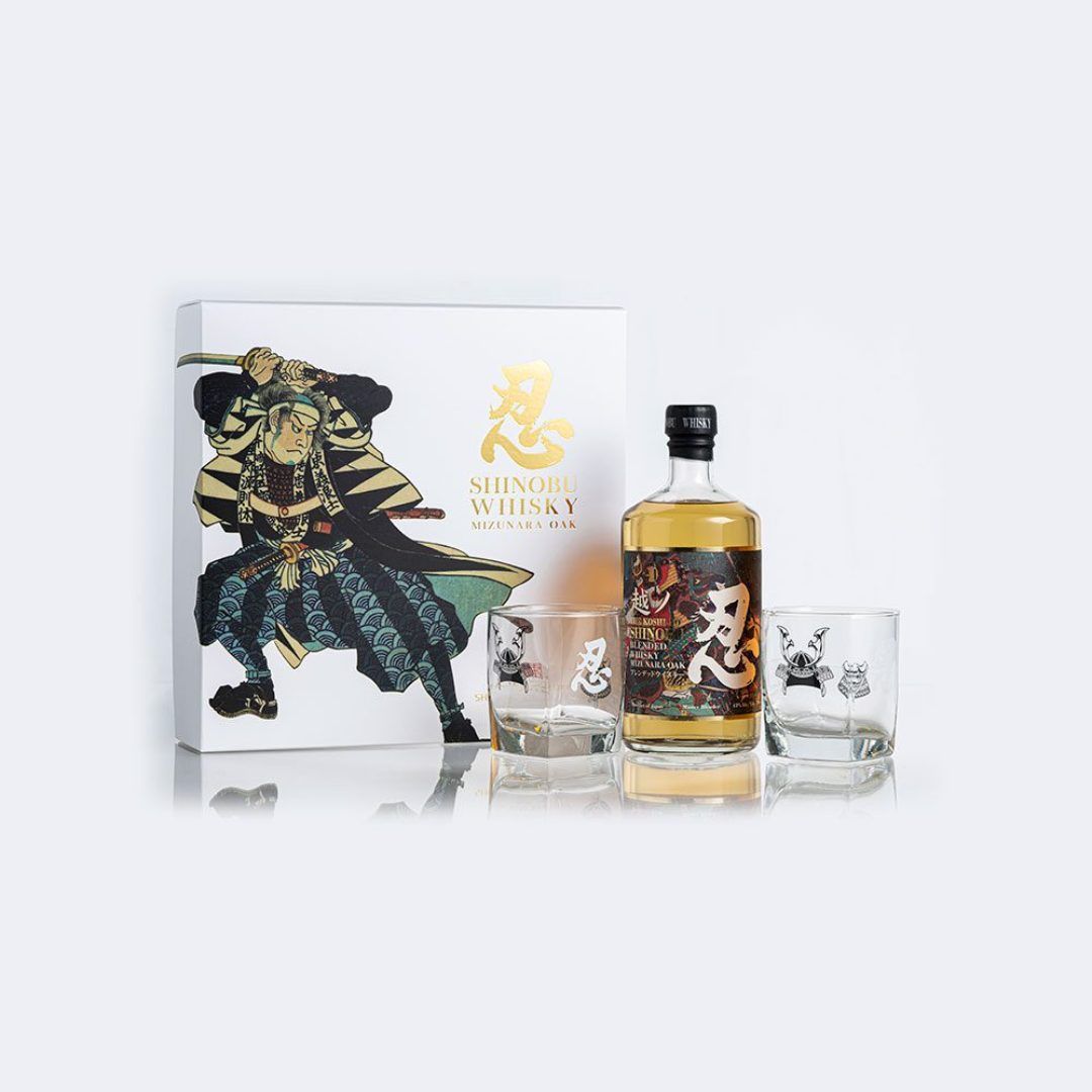 Shinobu Whisky Blended + 2 Bicchieri – (Cofanetto Regalo)